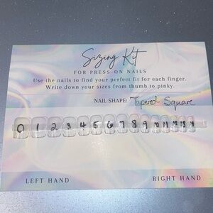 Tapered Square Press-On Nails Sizing Kit